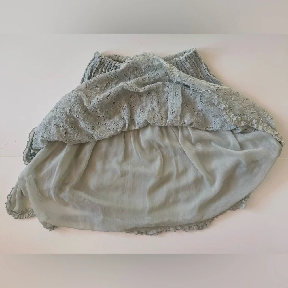 Free People Sanderson Midi Tea Skirt, Sky Grey, NWOT, Women’s Size XS/S - Picture 9 of 10